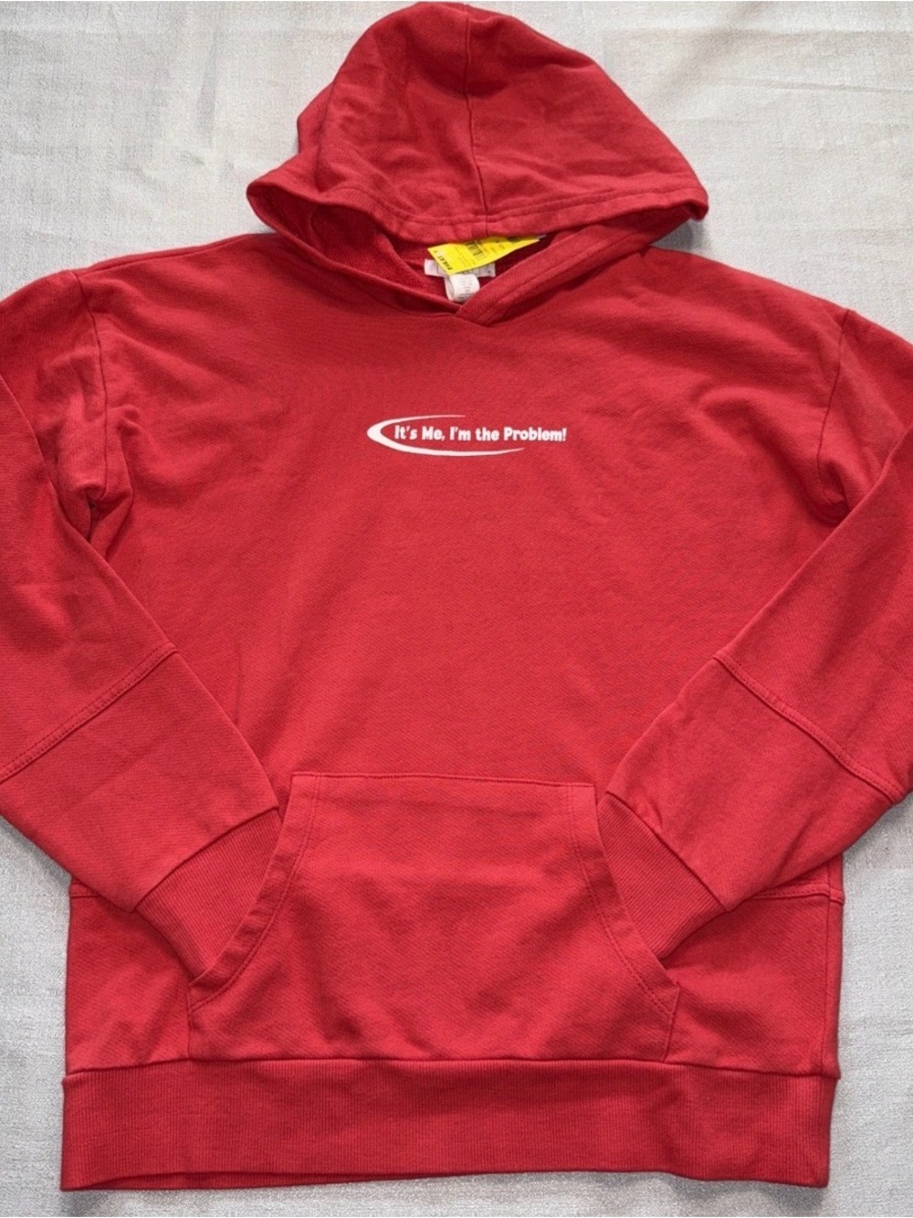 Red Graphic Pullover Hoodie - "It's Me, I'm the Problem!" Youth/juniors medium